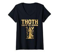 Women's Thoth God of Wisdom V-Neck T-Shirt