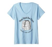 Women's Thou Shalt Not Class Non Shall Class Chained Books Art V-Neck T-Shirt