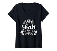 Womens THOU SHALT NOT JUDGE V-Neck T-Shirt