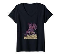 Womens Three-Headed Hellhound Guard - Cerberus V-Neck T-Shirt
