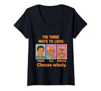 Womens Three Looks to Choose Wisely V-Neck T-Shirt