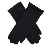 Dents Womens Fiona Three-Point Cotton Gloves - Black - Large