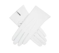Women's Three-Point Leather Gloves - PEARL / 8