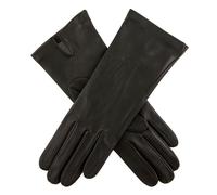 Dents Felicity Women's Silk Lined Leather Gloves BLACK 7.5
