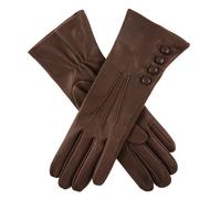 Dents Rose Women's Silk Lined Leather Gloves MOCCA 7