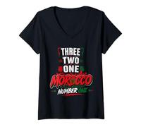 Women's Three Two one Morocco Number one V-Neck T-Shirt