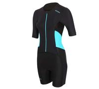 Women's three-way short-sleeve full-zip jumpsuit Zone3 Activate Noir XS