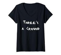 Womens Three's a Crowd V-Neck T-Shirt