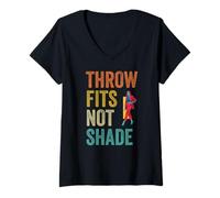 Womens Throwing A Fit Fashion Throw Fits Not Shade V-Neck T-Shirt