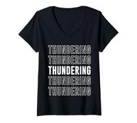 Womens Thundering V-Neck T-Shirt