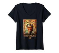 Women's Thutmose III Ancient King of Egypt V-Neck T-Shirt