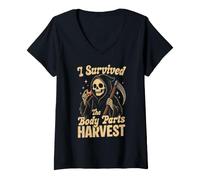 Women's Thyroid Cancer Survivor V-Neck T-Shirt