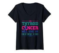 Womens Thyroid Cancer Will Give Up Before I Do Thyroidectomy V-Neck T-Shirt