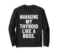 Womens Thyroid Warrior Boss Tee Chronic Illness Leadership Long Sleeve T-Shirt