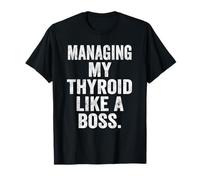 Womens Thyroid Warrior Boss Tee Chronic Illness Leadership T-Shirt