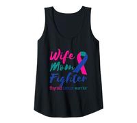 Womens Thyroidectomy Wife Mom Fighter Thyroid Cancer Warrior Tank Top
