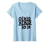 Womens Tic Tac Toe V-Neck T-Shirt