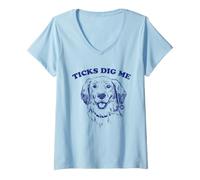Women's Ticks Dig Me 2 V-Neck T-Shirt