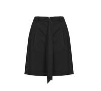 Women's Tie Waist Bermuda Shorts Mat Fashion Noir M