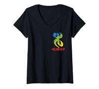 Womens TIFINAGH AMAZIGH Art and I AM Kabyle Algeria V-Neck T-Shirt