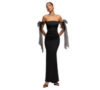 Women's tight dress Goddiva Bella Maxi Noir 40