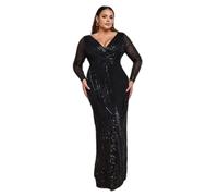 Women's tight dress Goddiva Sequin Noir 48