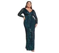 Women's tight dress Goddiva Sequin Vert 52 Tall