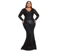 Women's tight dress Goddiva Starburst Sequin Noir 54 Tall