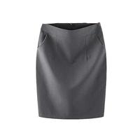 Women's Tight Skirt - Grey with Pockets Work Wear High Waist Mini Formal Skirts Womens Office Lady Bodycon Vintage Pencil Skirt Work Cocktail Party Going Out,As Shown,S