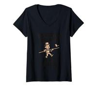 Women's Tightrope Walking Cardio Circus Vintage V-Neck T-Shirt