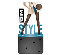 Dim Women's Fancy Plumetis Effect Style Tights x1 Black L/XL