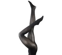 Womens Tights FALKE Pure Matt 50 Semi-Opaque in Plain Black / Marine 1 Pair Pack