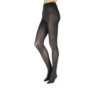 Womens Tights FALKE Pure Matt 50 Semi-Opaque in Plain Black / Marine 1 Pair Pack