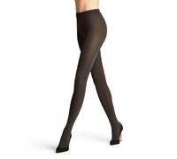 FALKE Women's Cotton Touch W Ti Opaque Plain 1 Pair Tights, Brown Dark 5233, L