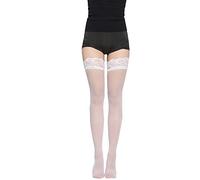 Women's Tights Microfibre Tights Black Socks Cute Women Stockings Legs Attractive Long Beautiful Temptation Lace Stockings Socks Boy Durable Fine Tights, White, One size