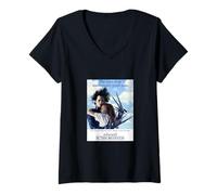 Womens Tim Burton's Edward Scissorhands Movie Poster 90s V-Neck T-Shirt
