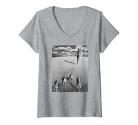 Womens Tim Montgomery Track & Field Sprinter by Michael Grecco V-Neck T-Shirt