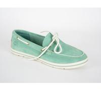 Womens Timberland EK Casco Bay 3951R Aqua Suede Slip On Boat Shoes