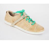 Womens Timberland EK Northprt 8038A Beige Leather Lace Up Casual Walking Shoes