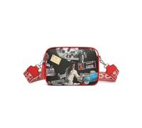 Womens Timeless Elvis Presly Double Zipper Tassel Shopper Shoulder Crossbody Bag -P RED