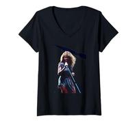 Womens Tina Turner Queen of Rock 'N' Roll Live V-Neck T-Shirt