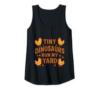 Womens Tiny Dinosaurs Run My Yard Tank Top