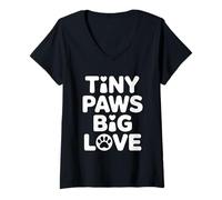 Women's Tiny Paws Big Love V-Neck T-Shirt