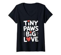 Women's Tiny Paws Big Love V-Neck T-Shirt