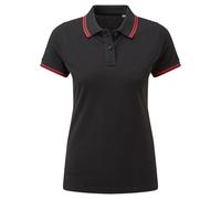 Womens Tipped Polo Shirt Plain Work Wear Uniform Sports Workwear Asquith & Fox