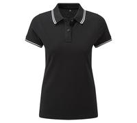 Womens Tipped Polo Shirt Plain Work Wear Uniform Sports Workwear Asquith & Fox