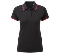 Womens Tipped Polo Shirt Plain Work Wear Uniform Sports Workwear Asquith & Fox
