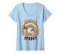 Womens Tis The Season Be Spooky Season Halloween in My Spooky Era V-Neck T-Shirt