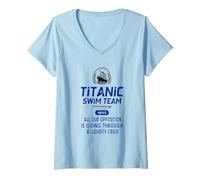 Womens Titanic Swim Team All Our Opposition is Going Through A V-Neck T-Shirt