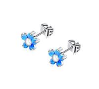 Women's Titanium s - 4mm & 5mm Flat Back Studs | Black Onyx/Blue Turquoise/Opal | Surgical Grade Titanium | Minimalist Dainty Jewelry | Ready